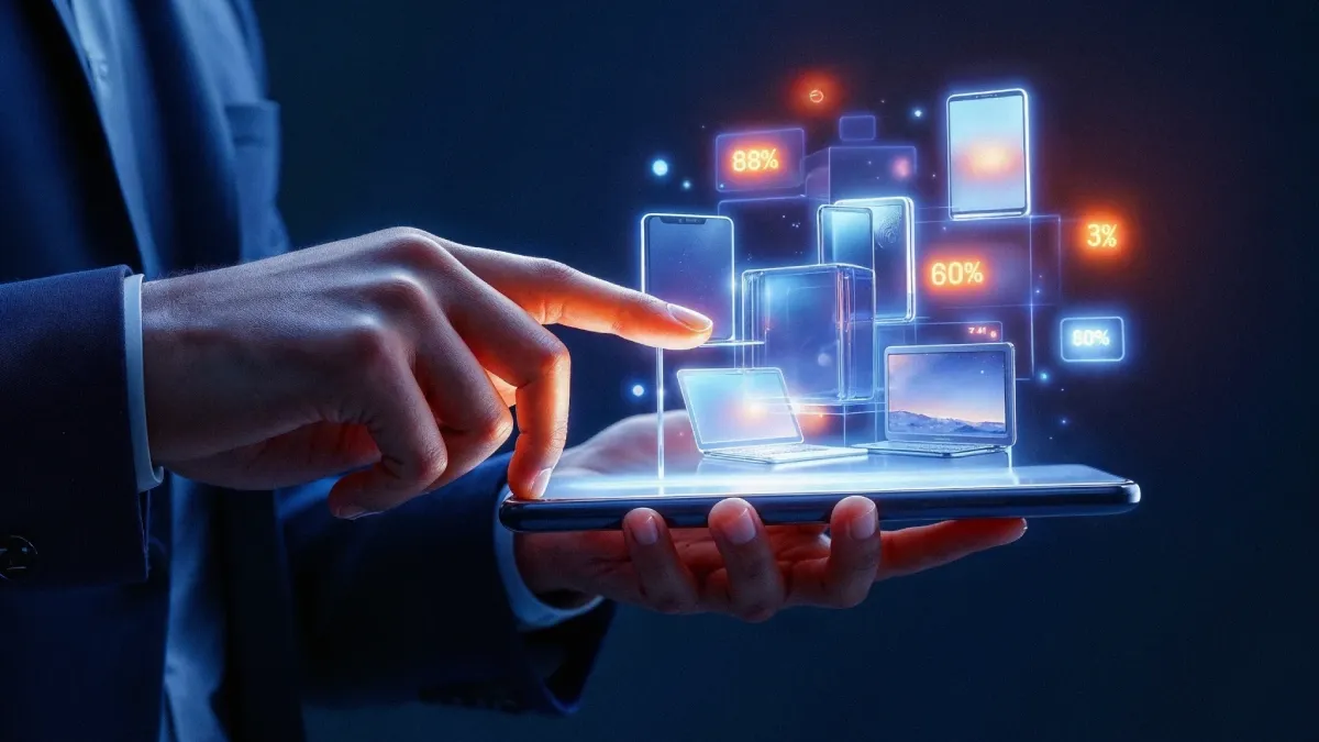Background image featuring data analytics technology and AI utilization to optimize Google Ads performance.